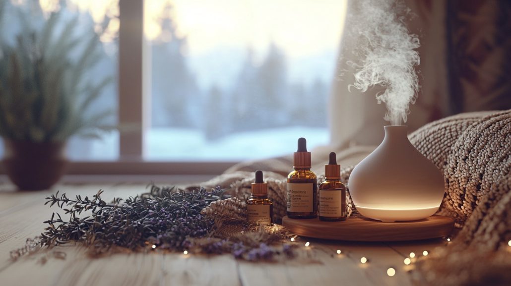 Aroma-Diffusor mit ätherischen Ölen